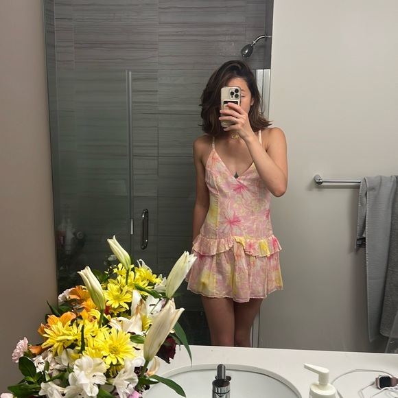 NWT Loveshackfancy Fabienne Mini Dress in Light Berry Tea - Picture 10 of 12